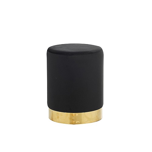LINDA/S ΣΚΑΜΠΟ BLACK VELVET ΥΦΑΣΜΑ Φ.34Χ42εκ.,Έπιπλα εσωτερικού χώρου > Σκαμπώ μπαρ,Έπιπλα εσωτερικού χώρου