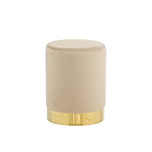 LINDA/S ΣΚΑΜΠΟ BEIGE VELVET ΥΦΑΣΜΑ Φ.34Χ42εκ. 