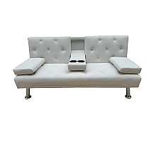REST WHITE PU ΚΑΝΑΠΕΣ-ΚΡΕΒΑΤΙ 168X88εκ. 