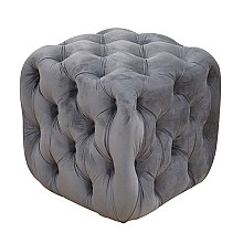ASTRA ΣΚΑΜΠΟ GREY VELVET ΥΦΑΣΜΑ 45X45Χ45εκ. 