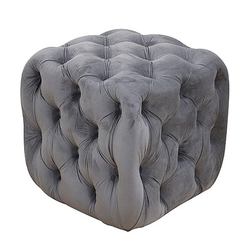 ASTRA ΣΚΑΜΠΟ GREY VELVET ΥΦΑΣΜΑ 45X45Χ45εκ.,Έπιπλα εσωτερικού χώρου > Σκαμπώ μπαρ,Έπιπλα εσωτερικού χώρου