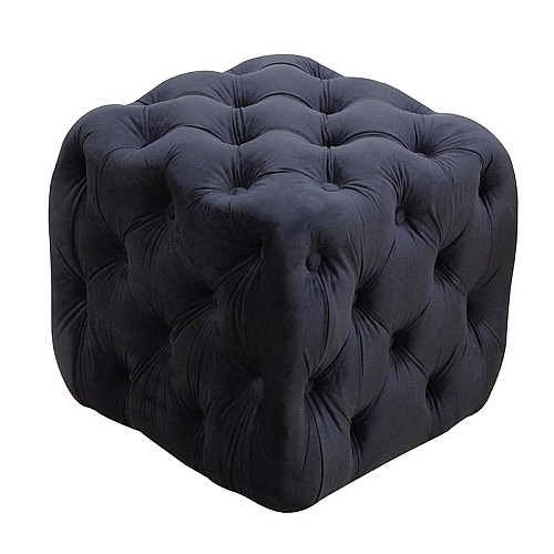 ASTRA ΣΚΑΜΠΟ BLACK VELVET ΥΦΑΣΜΑ 45X45Χ45εκ.,Έπιπλα εσωτερικού χώρου > Σκαμπώ μπαρ,Έπιπλα εσωτερικού χώρου
