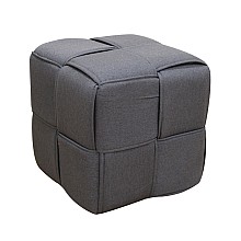 LINE ΣΚΑΜΠΟ GREY ΥΦΑΣΜΑ 40X40X40εκ.  LINE ΣΚΑΜΠΟ GREY ΥΦΑΣΜΑ 40X40X40εκ.