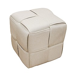 LINE ΣΚΑΜΠΟ CREAM ΥΦΑΣΜΑ 40X40X40εκ. LINE ΣΚΑΜΠΟ CREAM ΥΦΑΣΜΑ 40X40X40εκ.
