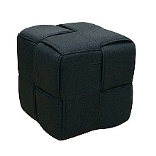 LINE ΣΚΑΜΠΟ BLACK ΥΦΑΣΜΑ 40X40X40εκ.  LINE ΣΚΑΜΠΟ BLACK ΥΦΑΣΜΑ 40X40X40εκ.