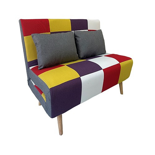 SARA PATCHWORK ΥΦΑΣΜΑ ΚΑΝΑΠΕΣ/ΚΡΕΒΑΤΙ 134Χ80εκ.,Έπιπλα εσωτερικού χώρου > Καναπέδες - Κρεβάτι,Έπιπλα εσωτερικού χώρου
