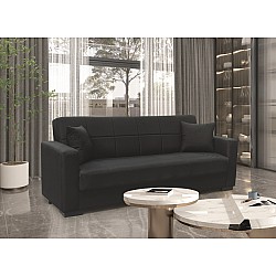 ROVER BLACK ΥΦΑΣΜΑ 3ΘΕΣΙΟΣ ΚΑΝΑΠΕΣ/ΚΡΕΒΑΤΙ ΜΕ ΑΠΟΘ.ΧΩΡΟ 210X80εκ. ROVER BLACK ΥΦΑΣΜΑ 3ΘΕΣΙΟΣ ΚΑΝΑΠΕΣ/ΚΡΕΒΑΤΙ ΜΕ ΑΠΟΘ.ΧΩΡΟ 210X80εκ.