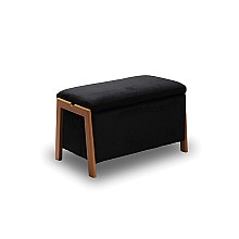 DALI ΣΚΑΜΠΟ VELVET BLACK ΜΕ ΑΠΟΘ. ΧΩΡΟ 75X42X44εκ.  DALI ΣΚΑΜΠΟ VELVET BLACK ΜΕ ΑΠΟΘ. ΧΩΡΟ 75X42X44εκ.