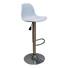 Σκαμπό Μπάρ 2τμχ Bar92 White Pu/Pp 37x33x102εκ.  Σκαμπό Μπάρ 2τμχ Bar92 White Pu/Pp 37x33x102εκ.