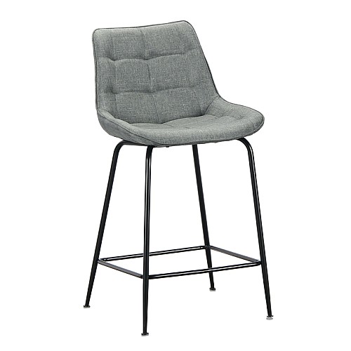 Σκαμπό Μπάρ 4τμχ Ermina Grey Ύφασμα 49x49x62-94εκ.,Έπιπλα εσωτερικού χώρου > Σκαμπώ μπαρ,Έπιπλα εσωτερικού χώρου