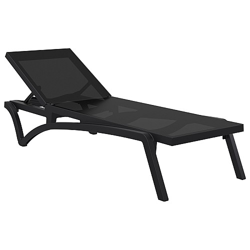 PACIFIC ΞΑΠΛΩΣΤΡΑ BLACK/BLACK ΠΟΛ/ΝΙΟΥ,Ξαπλώστρες,Έπιπλα κήπου