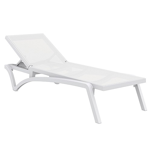 PACIFIC ΞΑΠΛΩΣΤΡΑ WHITE/WHITE ΠΟΛ/ΝΙΟΥ,Ξαπλώστρες,Έπιπλα κήπου