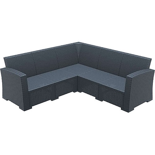 MONACO DARK GREY ΓΩΝΙΑ 207Χ207Χ79εκ. ΠΟΛ/ΝΙΟΥ MONACO DARK GREY ΓΩΝΙΑ 207Χ207Χ79εκ. ΠΟΛ/ΝΙΟΥ,Έπιπλα κήπου > Πολυθρόνες - Καρέκλες κήπου,Έπιπλα κήπου