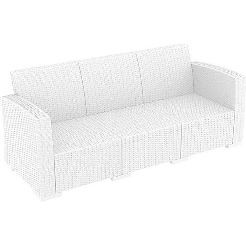 MONACO WHITE 3ΘΕΣΙΟΣ ΚΑΝΑΠΕΣ ΠΟΛ/ΝΙΟΥ MONACO WHITE 3ΘΕΣΙΟΣ ΚΑΝΑΠΕΣ ΠΟΛ/ΝΙΟΥ,Έπιπλα κήπου > Πολυθρόνες - Καρέκλες κήπου,Έπιπλα κήπου