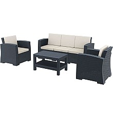 MONACO DARK GREY ΣΕΤ 3ΘΕΣ.ΚΑΝΑΠΕ ΜΕ ΜΑΞ. ΠΟΛ/ΝΙΟΥ  MONACO DARK GREY ΣΕΤ 3ΘΕΣ.ΚΑΝΑΠΕ ΜΕ ΜΑΞ. ΠΟΛ/ΝΙΟΥ