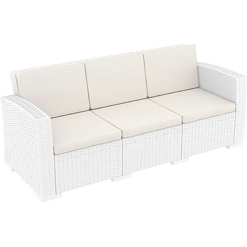 MONACO WHITE 3ΘΕΣ.ΚΑΝΑΠΕΣ ΜΕ ΜΑΞ. ΠΟΛ/ΝΙΟΥ MONACO WHITE 3ΘΕΣ.ΚΑΝΑΠΕΣ ΜΕ ΜΑΞ. ΠΟΛ/ΝΙΟΥ,Έπιπλα κήπου > Πολυθρόνες - Καρέκλες κήπου,Έπιπλα κήπου