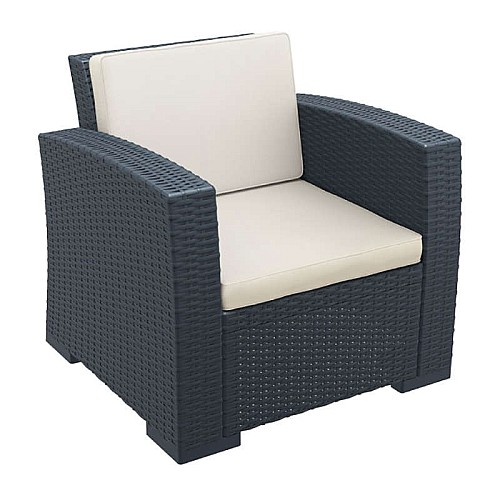 MONACO DARK GREY ΠΟΛΥΘΡΟΝΑ ΜΕ ΜΑΞ. ΠΟΛ/ΝΙΟΥ MONACO DARK GREY ΠΟΛΥΘΡΟΝΑ ΜΕ ΜΑΞ. ΠΟΛ/ΝΙΟΥ,Έπιπλα κήπου > Πολυθρόνες - Καρέκλες κήπου,Έπιπλα κήπου