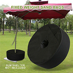 Patio Sunshade Umbrella Parasol Base Tent Detachable Round Weight Sand Bag