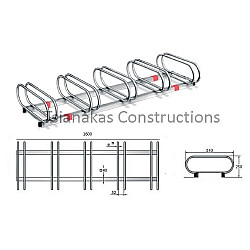 Bicycle parking system for 5 seats